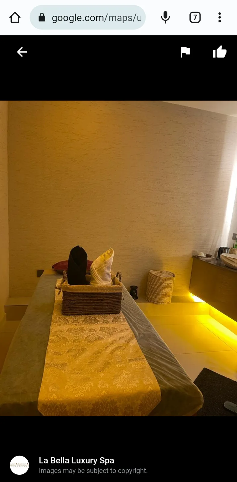 Clean and hygienic treatment room with fresh linen