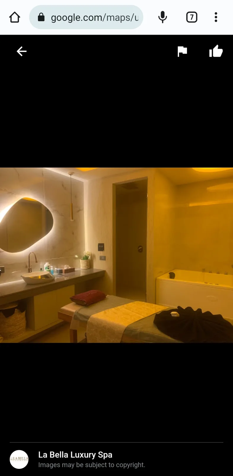 Private spa suite with bath amenities